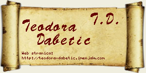 Teodora Dabetić vizit kartica